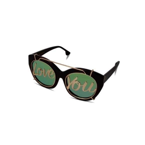 Alice + Olivia Walker “Love You” Sunglasses. main image 8